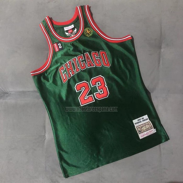 Camiseta Chicago Bulls Michael Jordan NO 23 Mitchell & Ness 1997-98 Verde